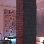 installation view • written text on column